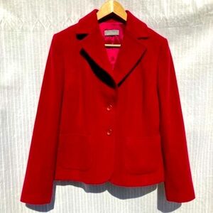 Ann Taylor Cashmere Wool Fitted Blazer Modern Prep Preppy Literary Chic